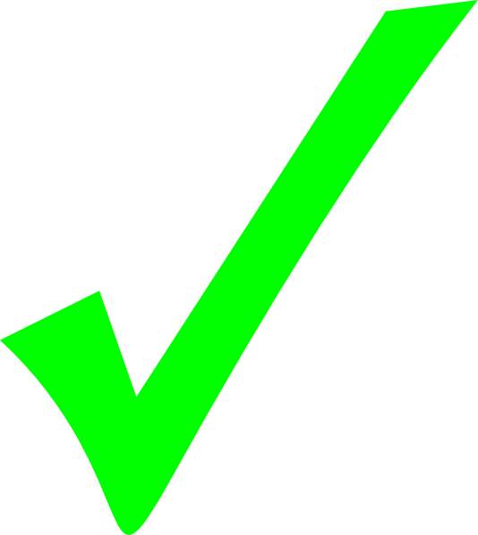 Yellow Clipart Tick - Right And Wrong Signs (534x597)