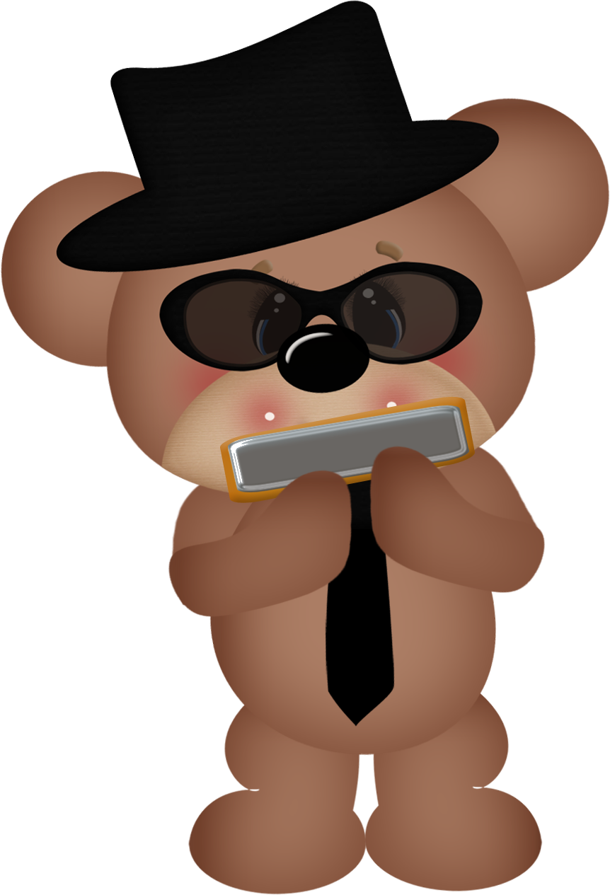 Ursinhos E Ursinhas - Blue Brothers Bear 7 Charms (862x1265)
