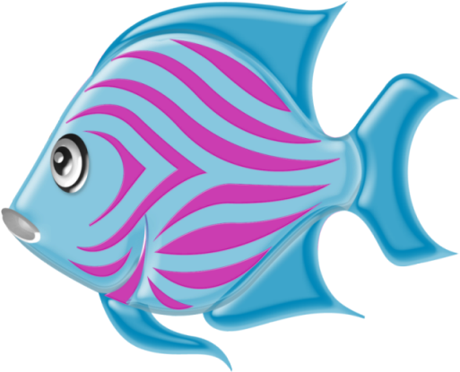 Element 15 - Blue Fish Clipart (516x422)