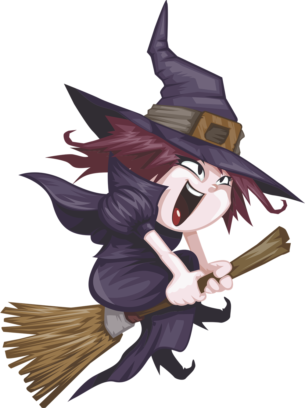 Best Images About Free Cute Witch Riding A - Witch On A Broomstick (1000x1336)
