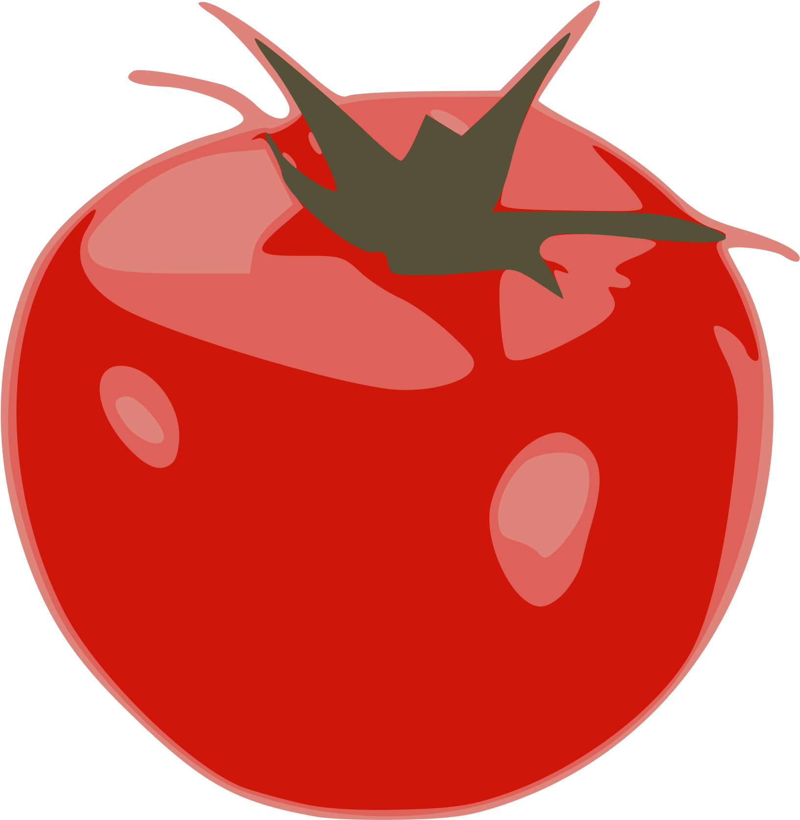 Free Tomato Slice Clip Art - Tomato Drawing Png (2400x2400)