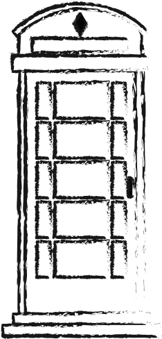 Big Ben London Black Silhouette Vector Illustration - Telephone Booth (550x550)