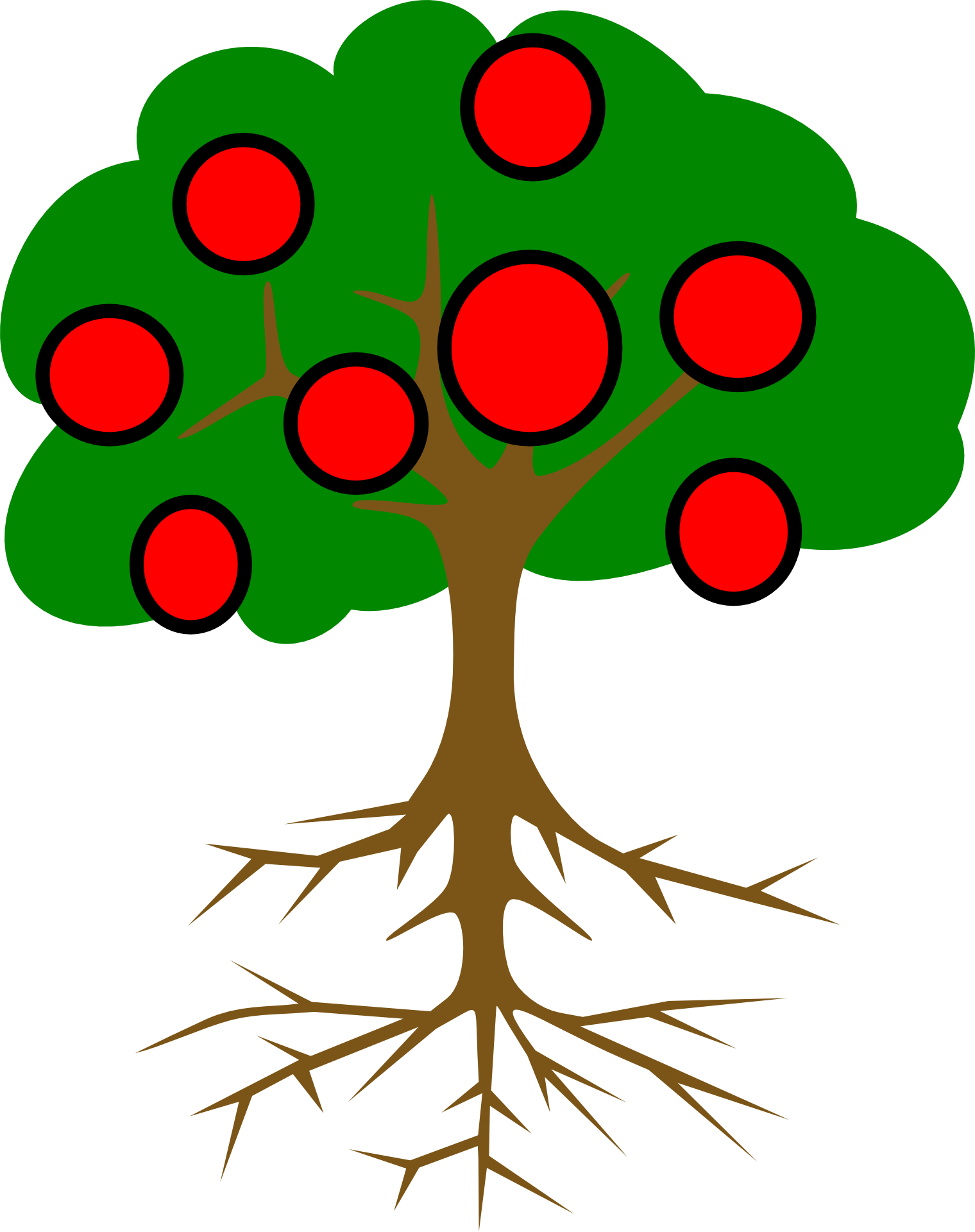 Tree Root Branch Clip Art - Tree Root Branch Clip Art (1520x1920)