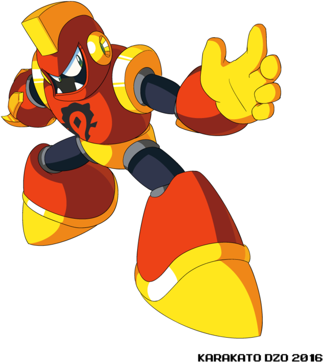 Axe Man By Karakatodzo - Megaman Super Fighting Robot (800x800)