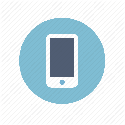 Flat Circles Icon Pack - Mobile Phone Icon Circle (512x512)