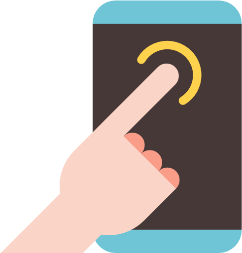 Download Mobile Cell Phone In Hand Png Transparent - Smartphone Hand Icon Png (512x512)