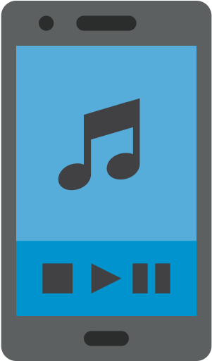 Listening, To, Music, Mobile, Phone, Smartphone Icon - Mobile Png Music (512x512)
