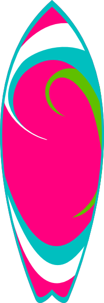 Blue Clipart Surfboard - Surf Board Clip Art (204x591)