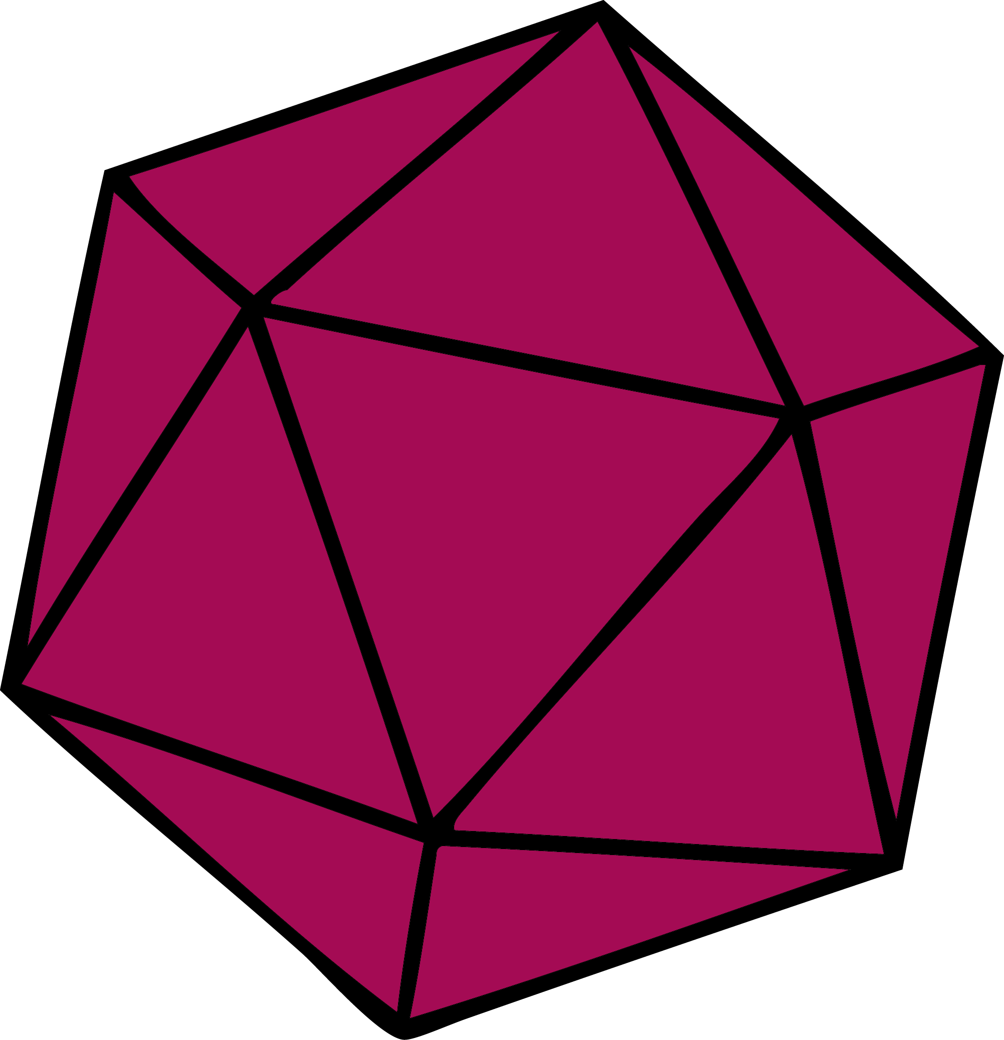 Icosahedron Dice Clipart - D20 Funny (2003x2075)