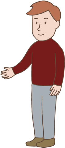Man Seeking To Shake Hands - Illustration (339x480)