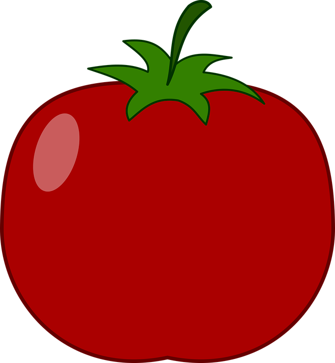 Illustration, Food, Round, Icon, Tomato, Tomatoes - Apple Strawberry Durian Banana Papaya Watermelon (663x720)