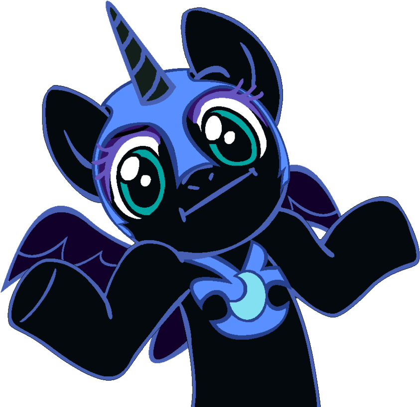 Shrugpony Nightmare Moon By Moongazeponies - Pony Shrug (894x894)