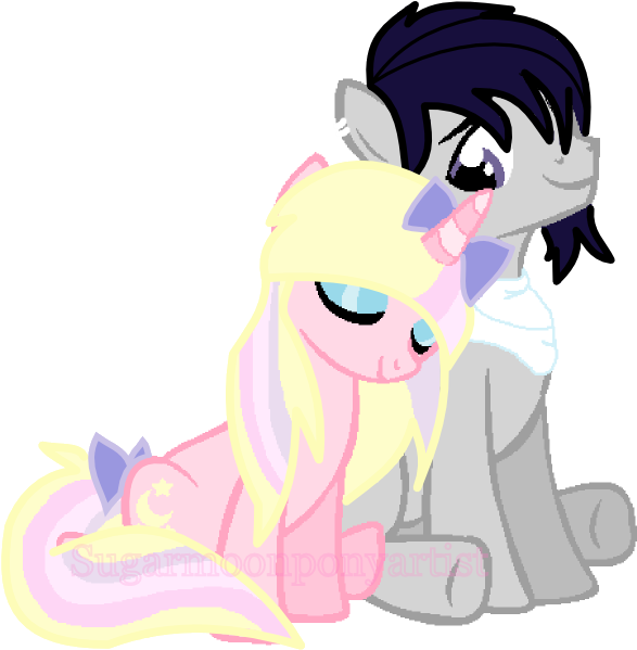Sugar Moon And Winter Wing In Love By Sugarmoonponyartist - Cartoon (708x628)