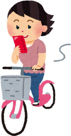 Bicycle2 - 自転車 急 ブレーキ イラスト (350x450)