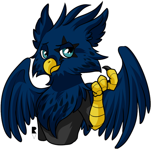 Allocen, Beckoning, Claws, Eared Griffon, Fluffy, Griffon, - Cartoon (512x512)