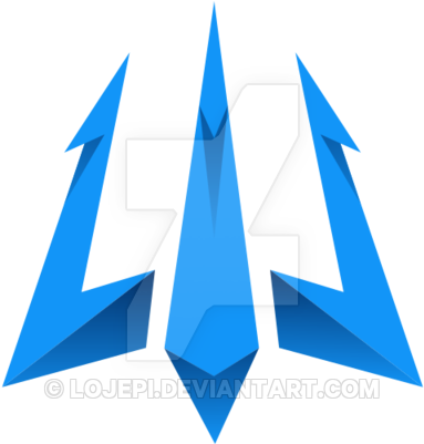 Blue Esports Trident By Lojepi - Poseidon's Trident Logo (400x400)
