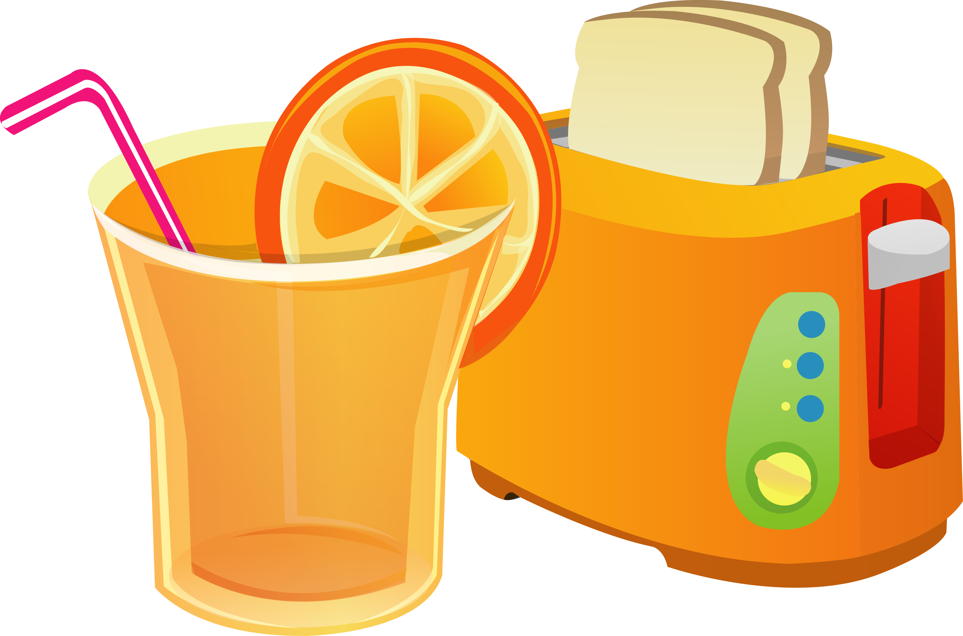 Orange Juice Drink - Café E Suco Png (3150x2082)