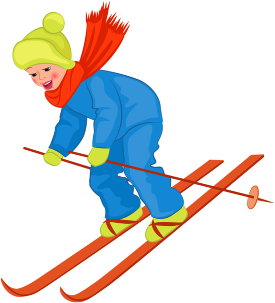 Skiing Cartoon Child Clip Art - Skiing Cartoon Child Clip Art (580x610)