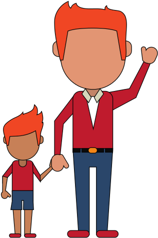 Father And Son Illustration - Father (550x550)