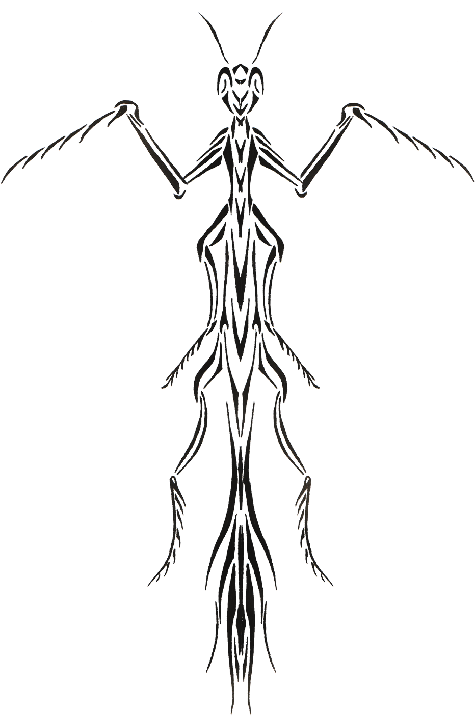 Valuable Praying Mantis Coloring Page Helpful Impressiv - Stencil (974x1470)
