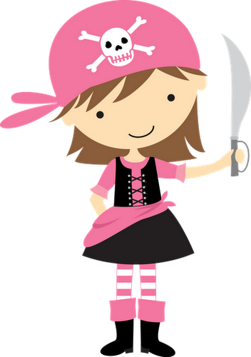 Angry Boy Clip Art Download - Pink Pirate Clip Art (352x500)