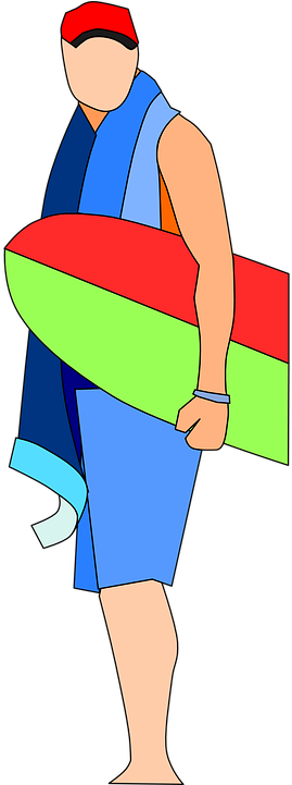 Cartoon Surfboard 4, Buy Clip Art - Strap Tote Bag B22, Adult Unisex, Natural (360x720)