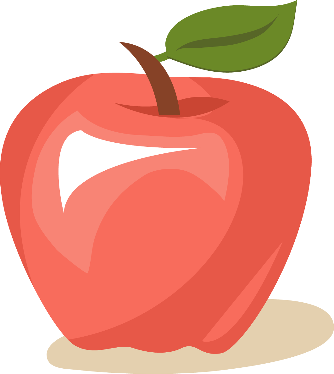 Apple Fruit Drawing - Apple Fruit Cartoon Drawing (1062x1190)