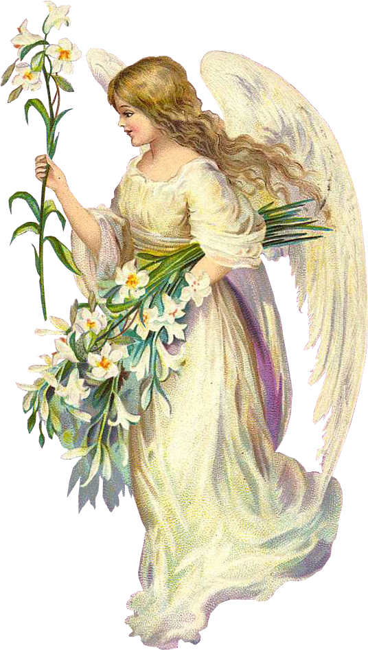 Angel Of Surrender Zacharael Means “the Remembrance - Vintageangel Clipart (536x946)