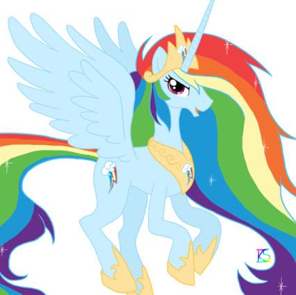 Rainbow Dash As A Princess (426x425)