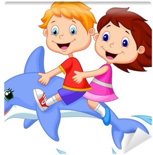 Swimming With Dolphins Clipart (400x400)