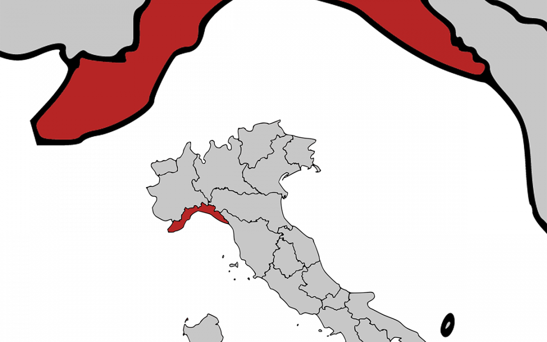Liguria Region Places Map - Map (1080x675)