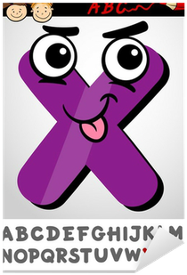 Funny Letter X Cartoon Illustration Sticker • Pixers® - Dibujo De La Letra A Animados (400x400)