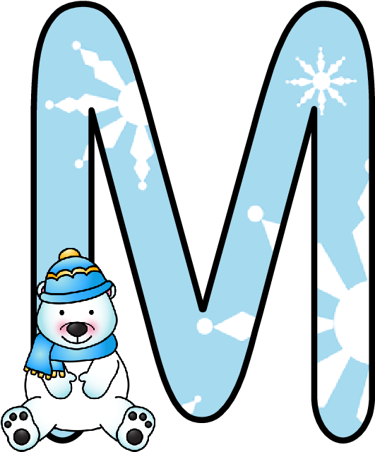Ch B *✿* Alfabeto Winter De Kid Sparkz - Alfabeto Winter De Kid (557x672)