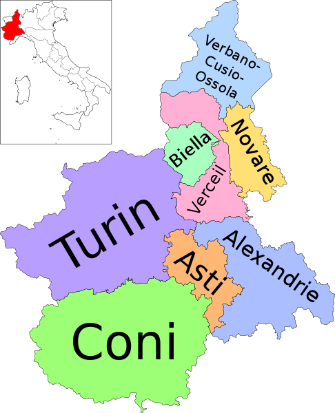 194 × 240 Pixels - Piedmont Italy Map (486x600)
