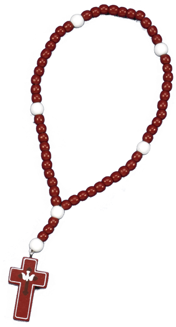 Red Wood Confirmation Rosary- Light Of The World - Rosary (354x659)