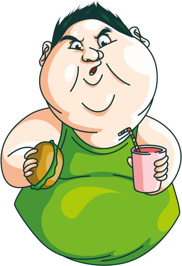Obesity Cartoon Adipose Tissue Clip Art - Obese Cartoon Png (752x1000)