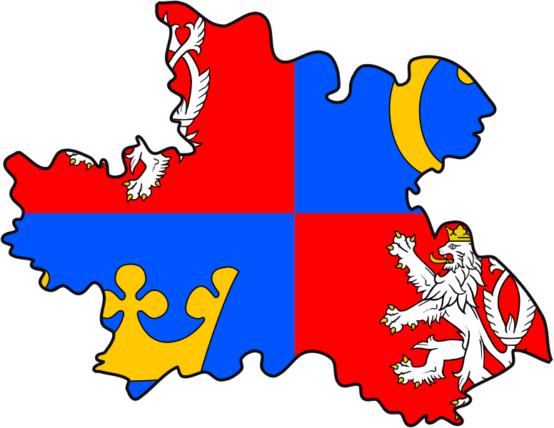 Flag-map Of Hradec Kralove Region - Czech Republic Coat Of Arms (776x600)