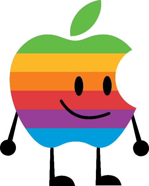 Rainbow Apple Logo Oc - Object Show Apple Logo (514x641)
