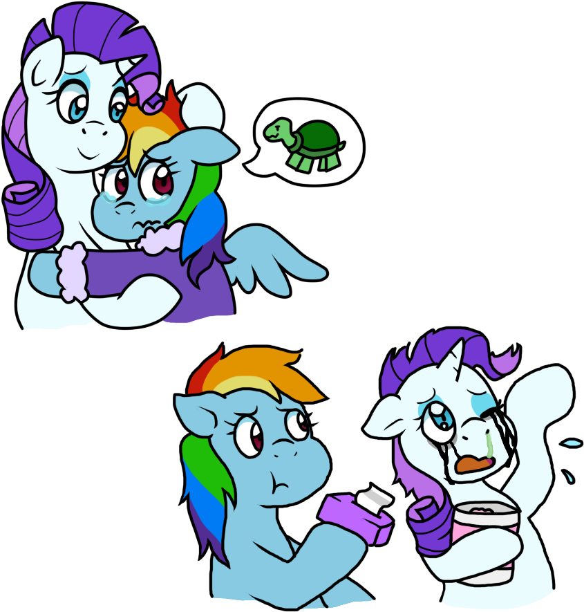 Stockingstreams, Bathrobe, Clothes, Comforting, Crying, - Cartoon (855x910)