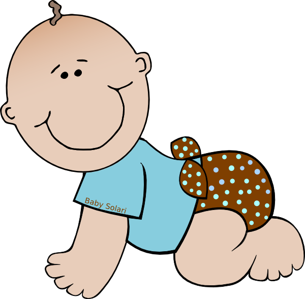 Baby Solari Polka Dots Clip Art - - Baby Boy Clip Art (600x588)
