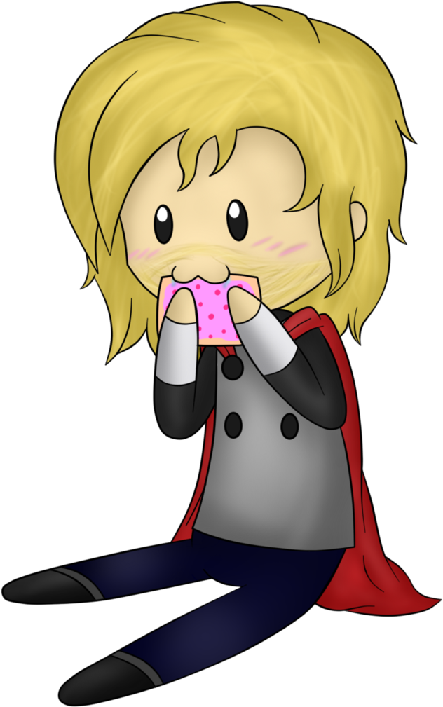 Thor And A Poptart By Sharkcastic - Cartoon (750x1064)