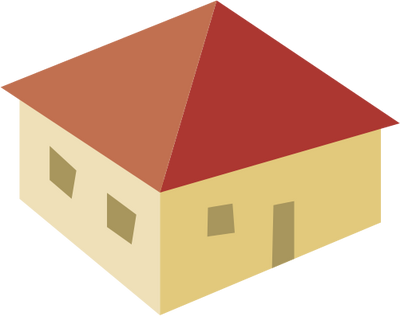 Ian Symbol Suburban House 1 - House Symbol (400x316)