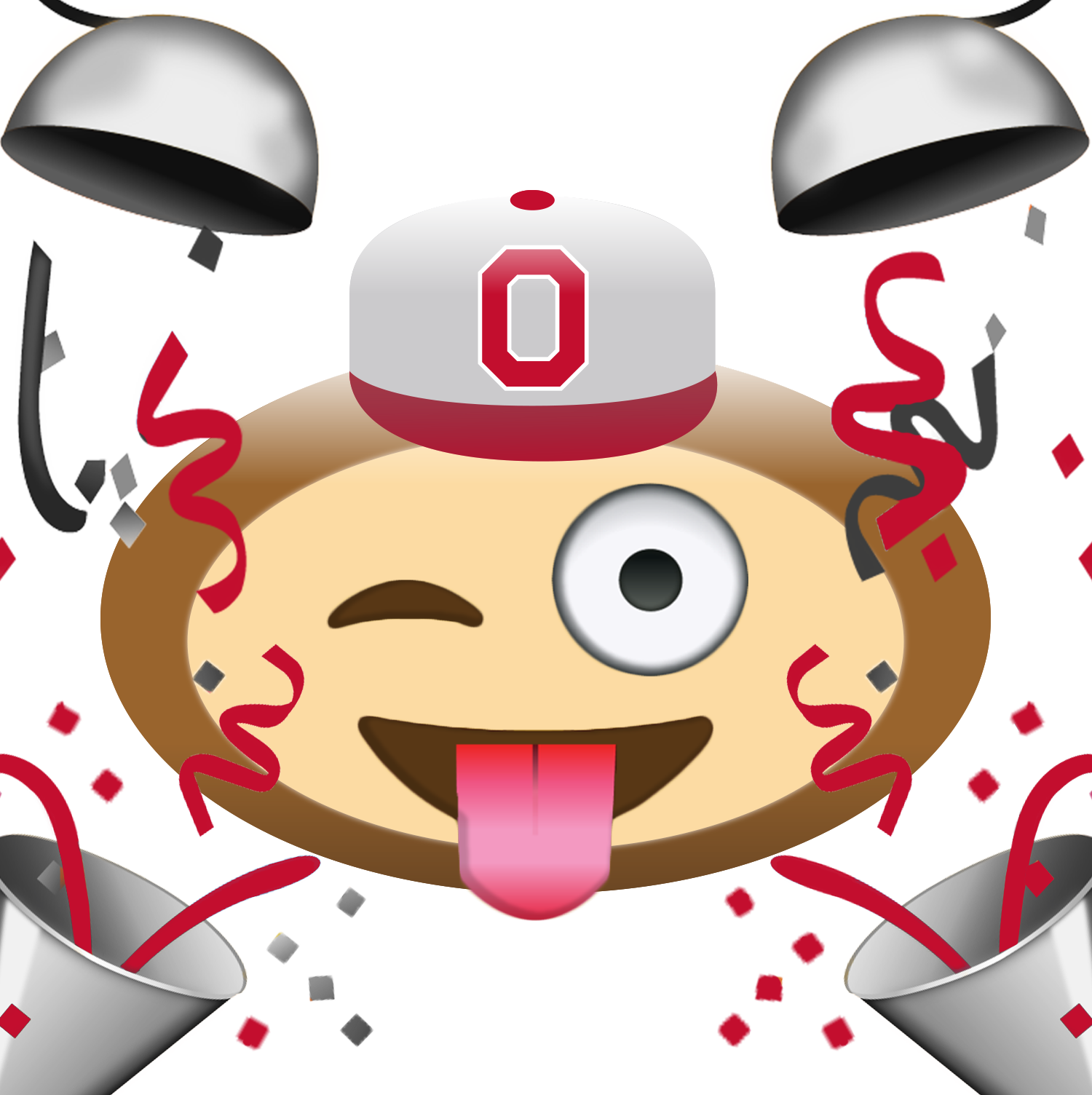 Use Ohio State Emojis To Root For The Buckeyes On Their - Kit Festa Carinhas Divertidas Emoji 6un Modelo 3 Duster (1500x1504)