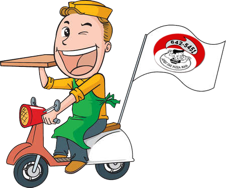 We Deliver - Cartoon Pizza Delivery Boy (450x374)
