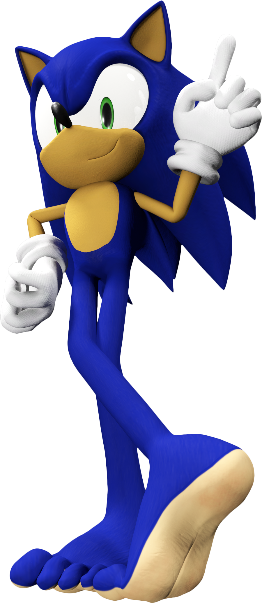 Sonic The Hedgehog Without Shoes (1300x2200)