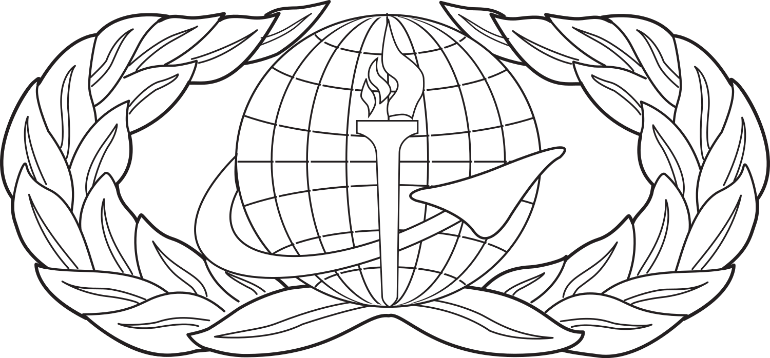File - Usaf - Occupational Badge - Force Support - - Air Force Maintenance Badge (1500x698)