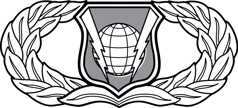 United States Air Force Command And Control Badge - Air Force Maintenance Badge (1280x582)