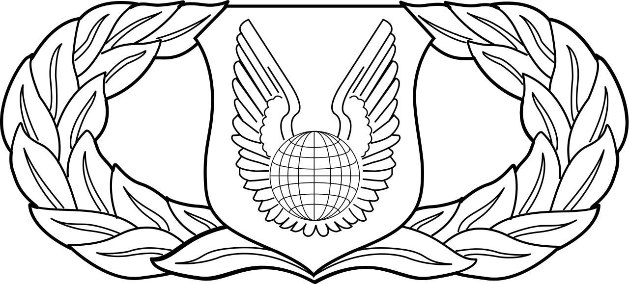 United States Air Force Operations Support Badge - Air Force Maintenance Badge (1280x579)