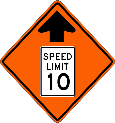 W3-5 Reduced Speed Limit Ahead - Speed Zone Ahead Sign (404x433)