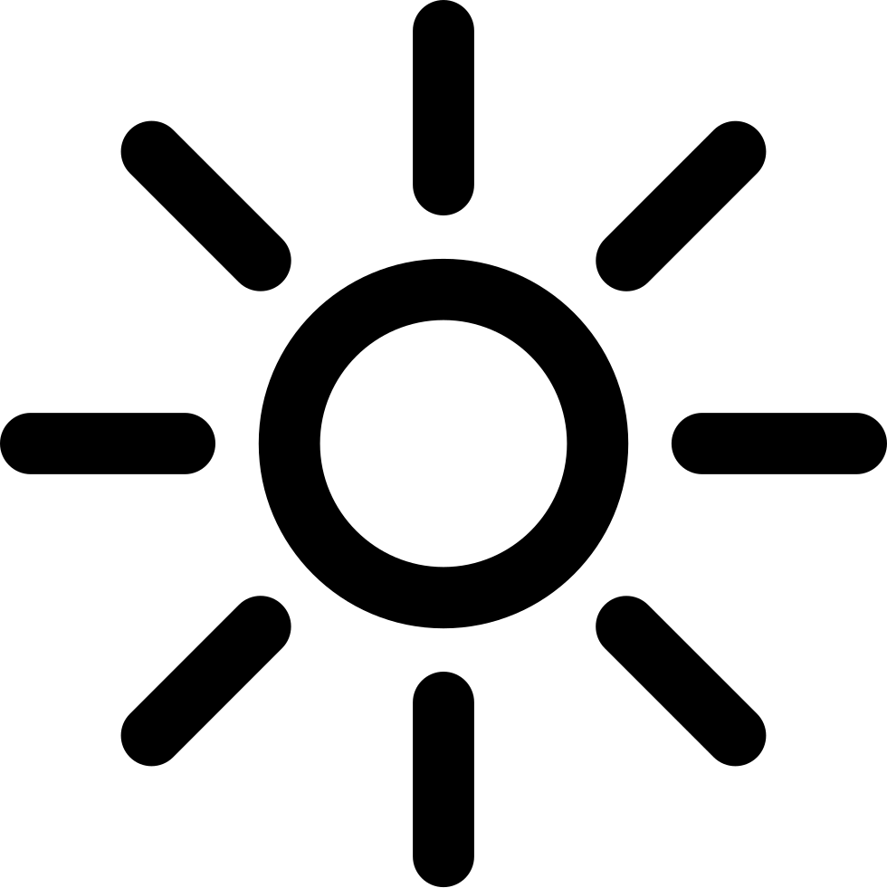 Shining Sun Comments - Sun Line Icon (980x981)